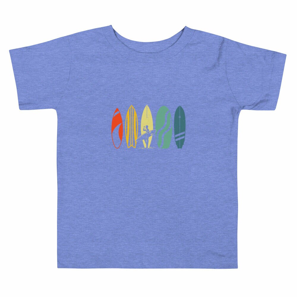 Toddler Short Sleeve Cotton Surfboards Graphic Tee